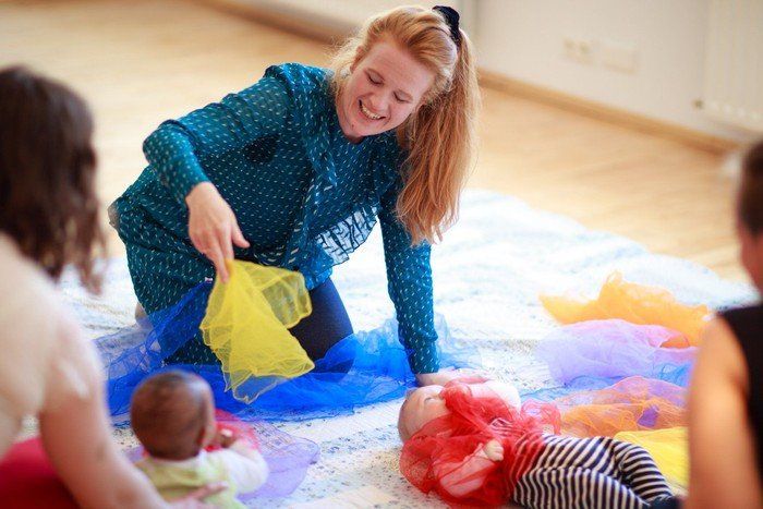 Babysalmesang er for børn fra to til ni måneder